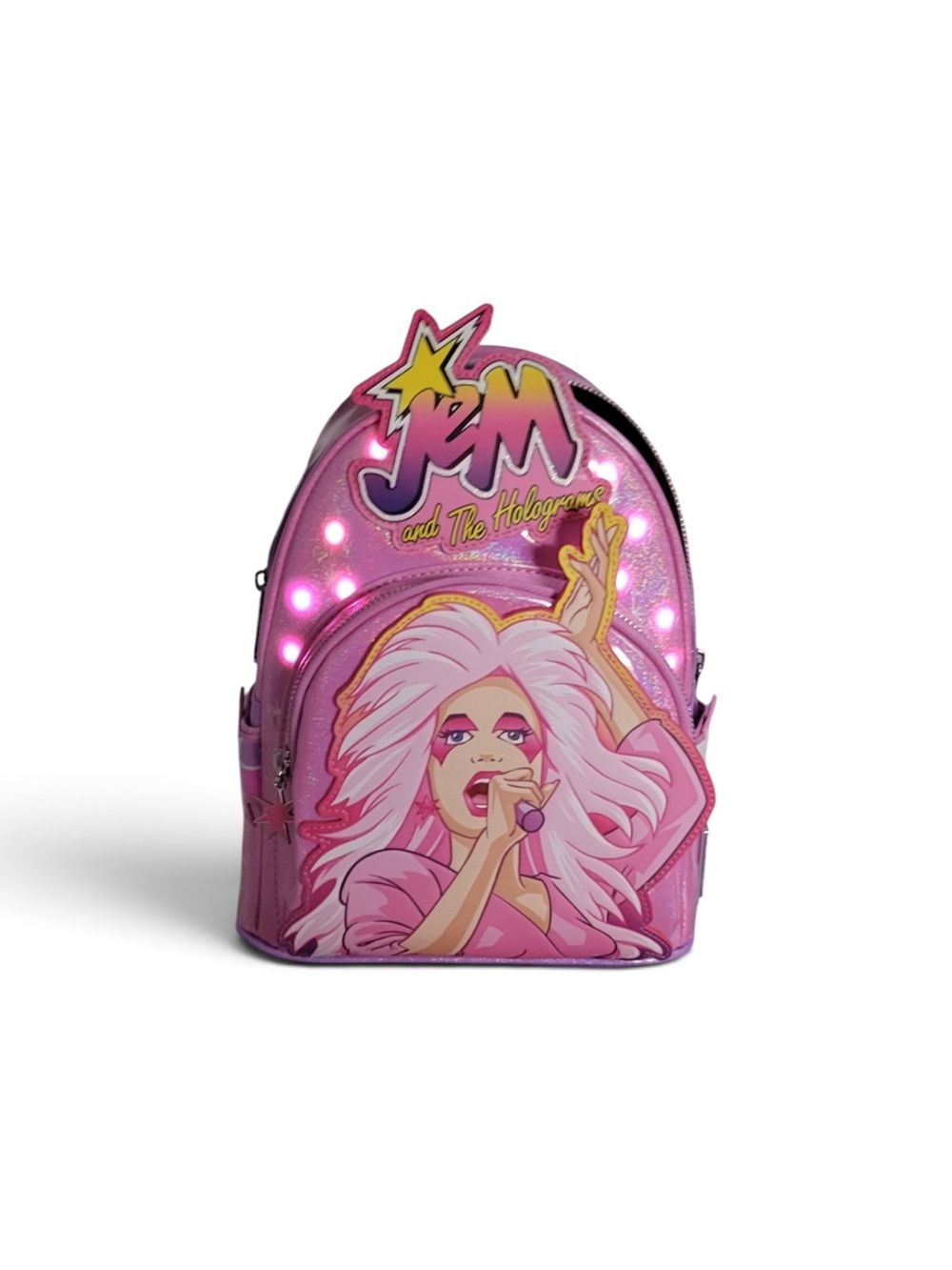 JEM Pink Light-Up Backpack by Loungefly